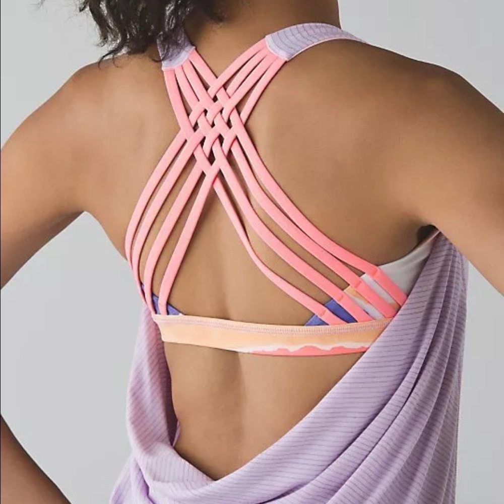 Lulu Lemon Wild Tank -Grapefruit/Heathered Purple